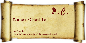 Marcu Cicelle névjegykártya